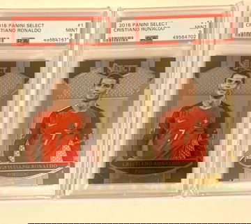 2x 2016 cristiano Ronaldo select psa 9