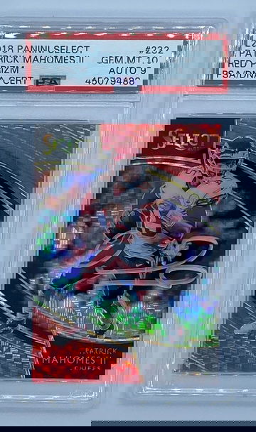 2018 Panini Select Patrick Mahomes Red Prism  /49 PSA 10 1/1 Auto 