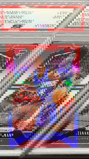 2019 2020 PRIZM TERANCE MANN RED WHITE BLUE RWB PSA 9 ROOKIE CARD RC