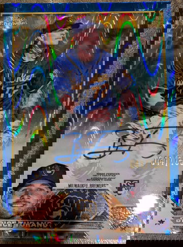 2023 Topps Chrome Brice Turang RC Auto Blue Raywave /150 SP