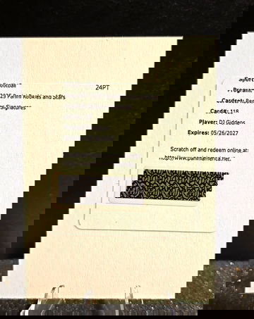 DJ Giddens  2025 Panini Rookies & Stars  Rookie Signatures  Auto  Redemption  Colts