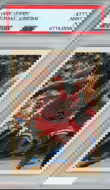 1995 TOPPS MICHAEL JORDAN #277 CHICAGO BULLS HOF PSA 9 MINT