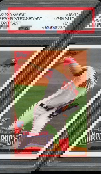 2010 TOPPS STEPHEN STRASBURG FACTORY SET PSA 10!