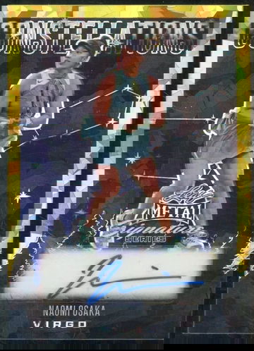 Naomi Osaka 2024 Leaf Metal Signatures Series “Constellations” Gold Auto SSP 1/1