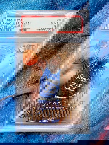 1996 Metal Steel Slammin' Shaquille O'neal #8 PSA 9 - 1:720 Pack Odds.