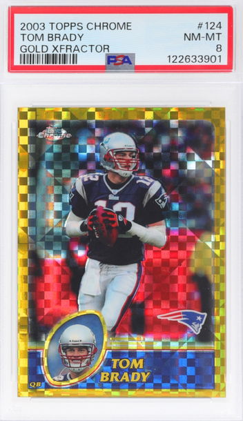 2003 Topps Chrome Tom Brady Gold Xfractor