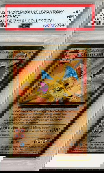 2021 POKEMON CELEBRATIONS UPC CHARIZARD #4  PSA 7 NM