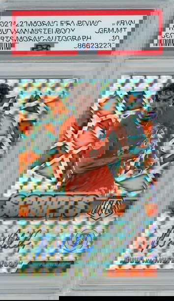 Ruud Van Nistelrooy 2021-22 Mosaic World Cup Scripts Prizm Auto PSA 10 Netherlands