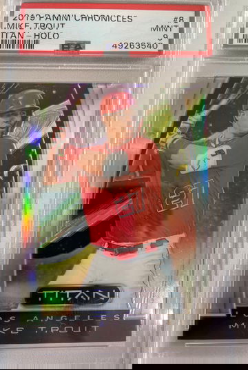 2019 Panini Chronicles Mike Trout Titan Holo PSA 9 Mint