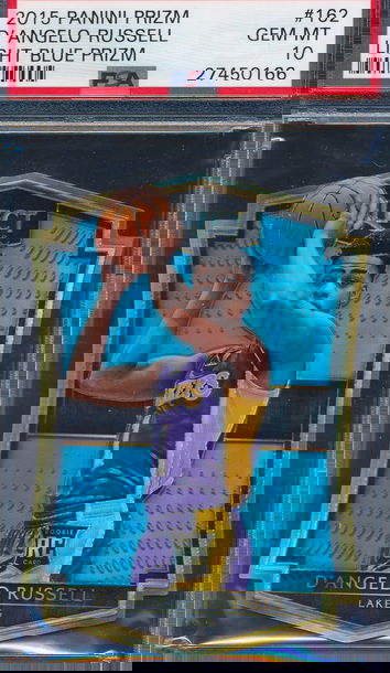 2015 Panini Prizm Select 162 D'Angelo Russell Light Blue Prizm RC PSA 10 GEM MT 0166 