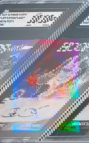 2019-20 Panini NBA Hoops Premium Dwyane Wade Hoops Ink Auto SGC 10