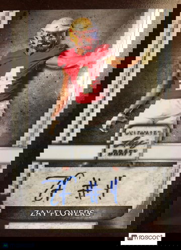 ZAY FLOWERS 2022 Leaf Ultimate Draft AUTOGRAPH #BA-ZF1 Boston College Ravens