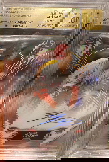 2019 Topps Tek Auto Autographs Shohei Ohtani BGS 9.5