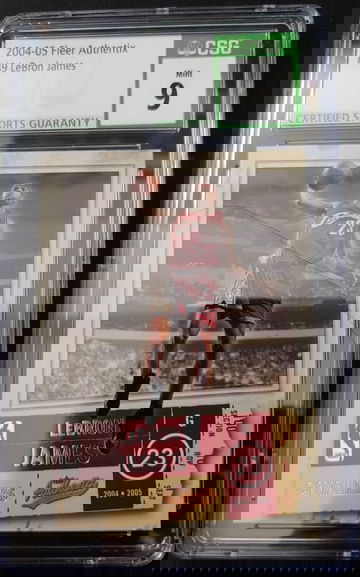 04-05 Fleer Authentix #49 LeBron James CSG 9 Mint