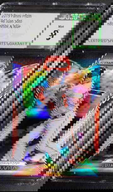 2019 Prizm Red White & Blue #146 Juan Soto CSG 9 MINT