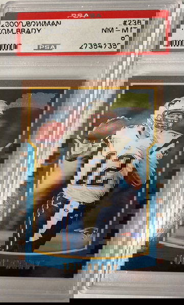 2000 Bowman Tom Brady psa 8