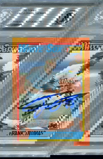 Frank Thomas Rookie Chicago White Sox BGS Certified Authentic Autograph - 1990 Topps