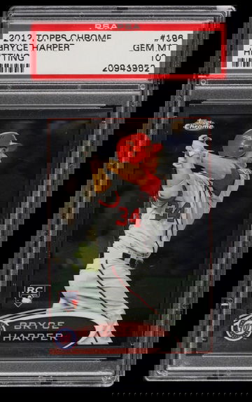 2012 Topps Chrome Bryce Harper ROOKIE #196 PSA 10 GEM MINT 