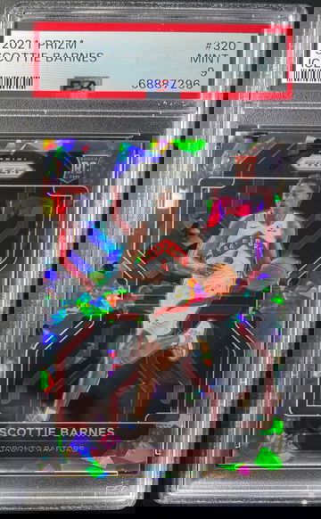 Scottie Barnes 2021-22 Panini Prizm Cracked Ice Rookie #320 PSA 9