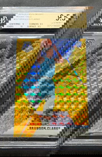 2019 Mosaic Brandon Clarke Gold #8/10 BGS 9.5