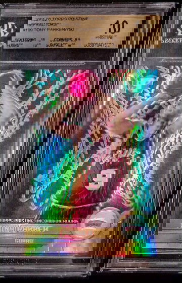 BGS 10 POP 3 Tony Parker ROOKIE RC 2001 Topps Pristine #109 Refractors /750 - DHL Express Air 5-6 Days with Tracking