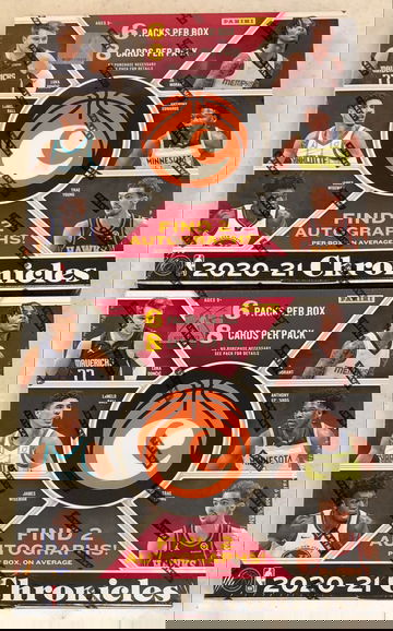 2X 2020-21 PANINI CHRONICLES BASKETBALL HOBBY BOX - 4 AUTOS SHIPS 11/24 - SUPPOIRT YOUR LOCAL CARD SHOP!