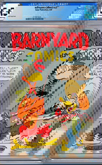 BARNYARD COMICS #23 CGC 5.5 GOLDEN AGE FRANK FRAZETTA VINCE FAGO ART NEDOR 1949