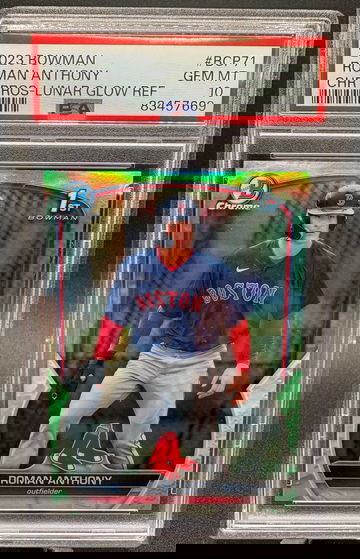 2023 Bowman Roman Anthony Chrome Lunar Glow Refractor PSA 10