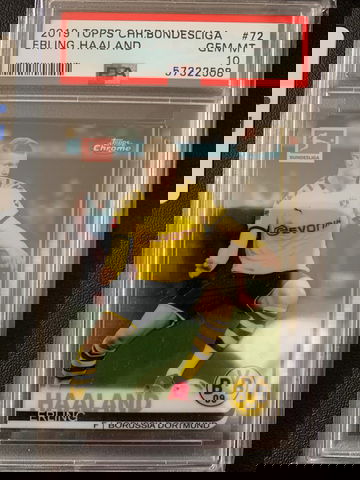 2019 Topps Chrome Bundesliga Erling Haaland PSA 10