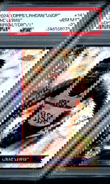 2024 Topps Chrome Olympic Team Carl Lewis Superfractor 1/1 PSA 10 Track & Field