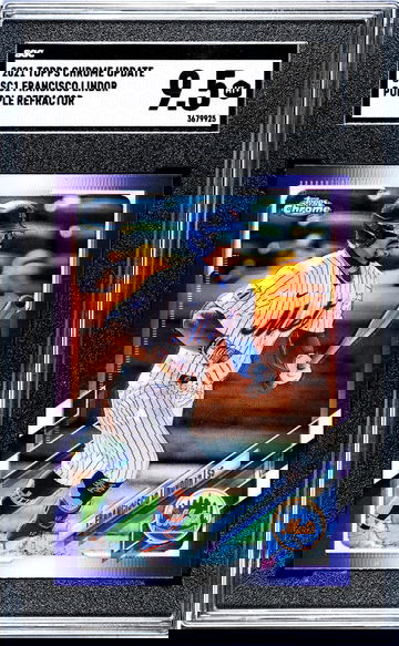 2021 Topps Chrome Update #USC1 Francisco Lindor Purple Refractor SGC 9.5