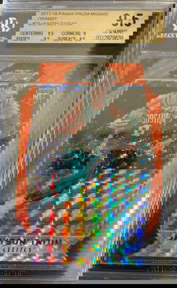 2017-18 Panini Prizm Mosaic Orange SSP Jayson Tatum RC Rookie BGS 9.5