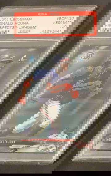 2017 Bowman Chrome Prospects, 1st Bowman. Ronald Acuna, Jr. Rookie - PSA 10! 🔥