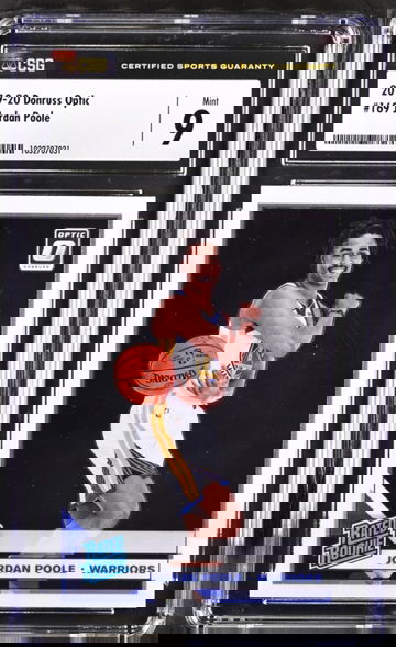2019-20 Donruss Optic #169 Jordan Poole CSG 9