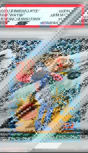 2023 PANINI DONRUSS OPTIC SUPER BOWL DOWNTOWN REGGIE WAYNE #IDDH PSA 10 GEM MT