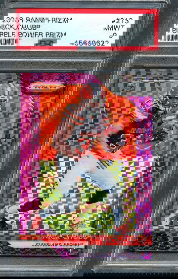 2018 Prizm Purple Power /49 NICK CHUBB RC #213 PSA 9