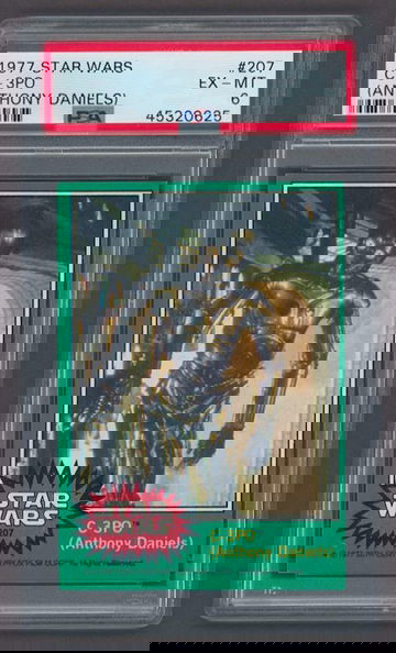 1977 Topps Star Wars C-3PO Anthony Daniels #207  'Golden Rod' Variation PSA 6