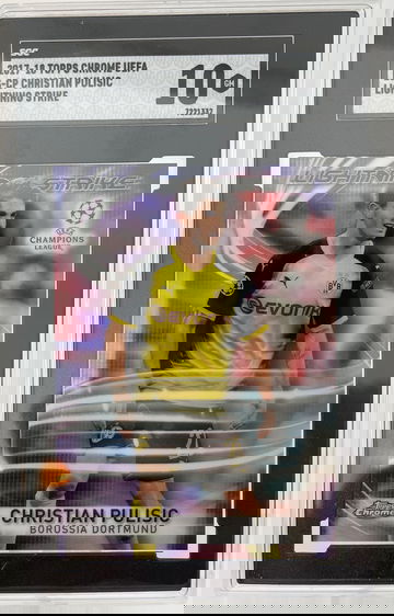 2017 Christian Pulisic Topps Chrome Lightening Strike SGC 10