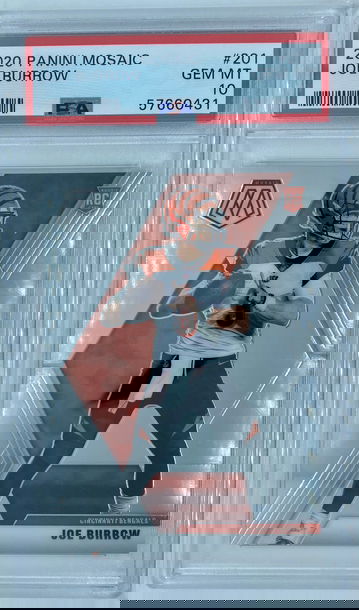 2020 Panini Mosaic Joe Burrow #201 Gem Mint PSA 10