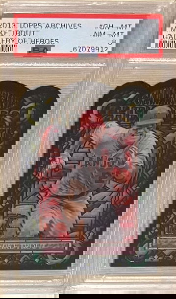 2013 Topps Archives Gallery of Heroes #GH-MT Mike Trout PSA 8