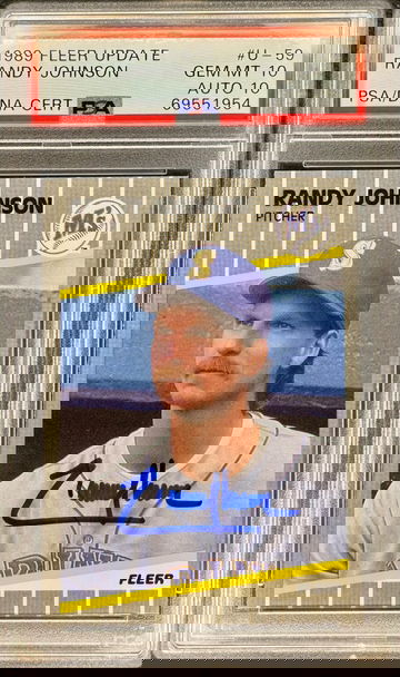 1989 Fleer Update Randy Johnson auto PSA 10 auto 10