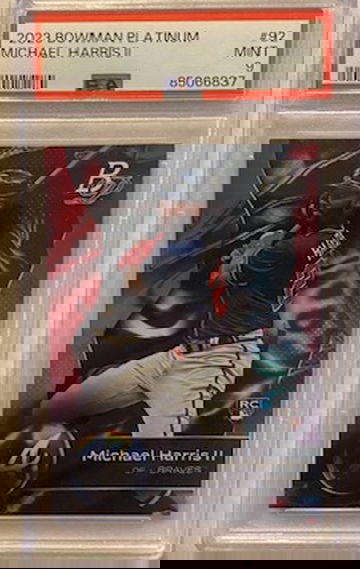 Michael Harris II #92 [Rookie] 2023 Bowman Platinum PSA 9