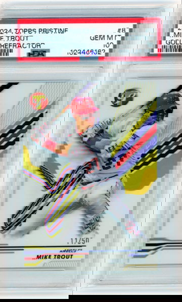 2024 Topps Pristine #8 Mike Trout Gold Refractor PSA 10 GEM MINT!