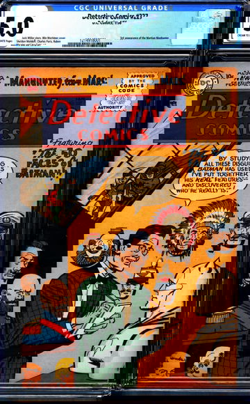 Detective Comics #227 (1956) CGC 5.0 -- 3rd Martian Manhunter app.; Win Mortimer