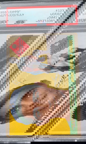 1955 Topps Sandy Koufax RC PSA 2 MK