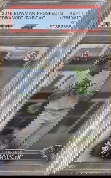 2016 Bowman Paper Prospects Chrome Fernando Tatis PSA 10 17 #17 Gem Mint San Diego Padres