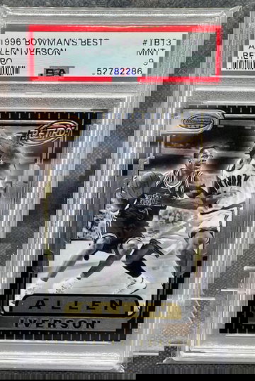 1996 Bowman's Best Retro Allen Iverson Rookie RC PSA 9