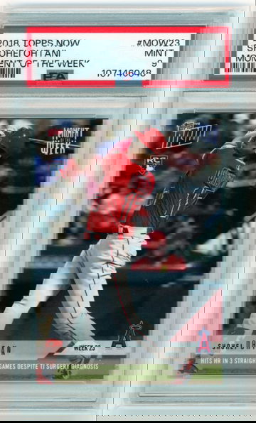 2018 Topps Now #MOW23 Shohei Ohtani Moment of the Week PSA 9 MINT!