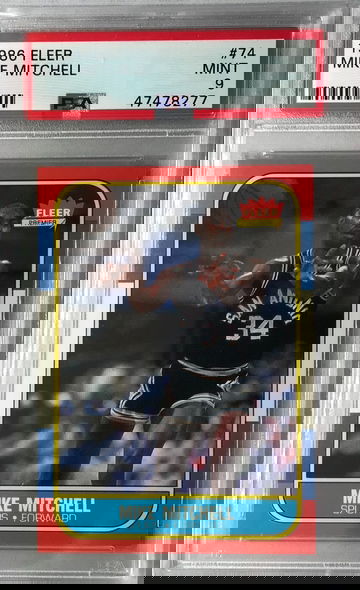 Mike Mitchell 1986 Fleer #74 - PSA 9 Mint