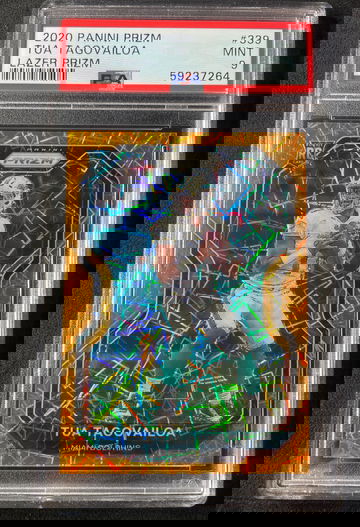 Tua Tagovailoa 2020 Prizm Lazer Prizm Rookie Card RC #339 PSA 9 Mint